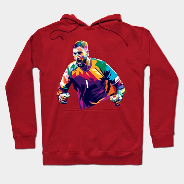 Gianluigi Donnarumma Pop Art Hoodie by RJWLTG